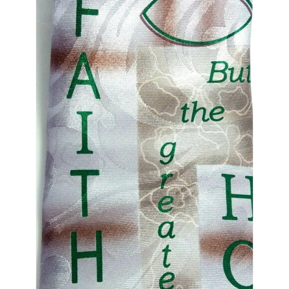 Mens Necktie Steven Harris Faith Hope Love Religious Corinthians Christian - Picture 2 of 8